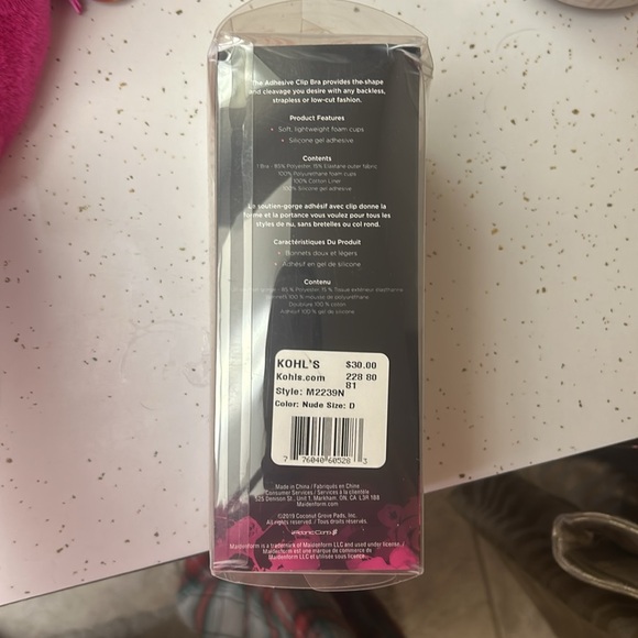 Maidenform Adhesive Clip Bra Size D - Picture 2 of 4